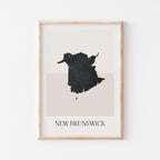 new brunswick canada map poster - minimalist boho wall art - digital download - image 1