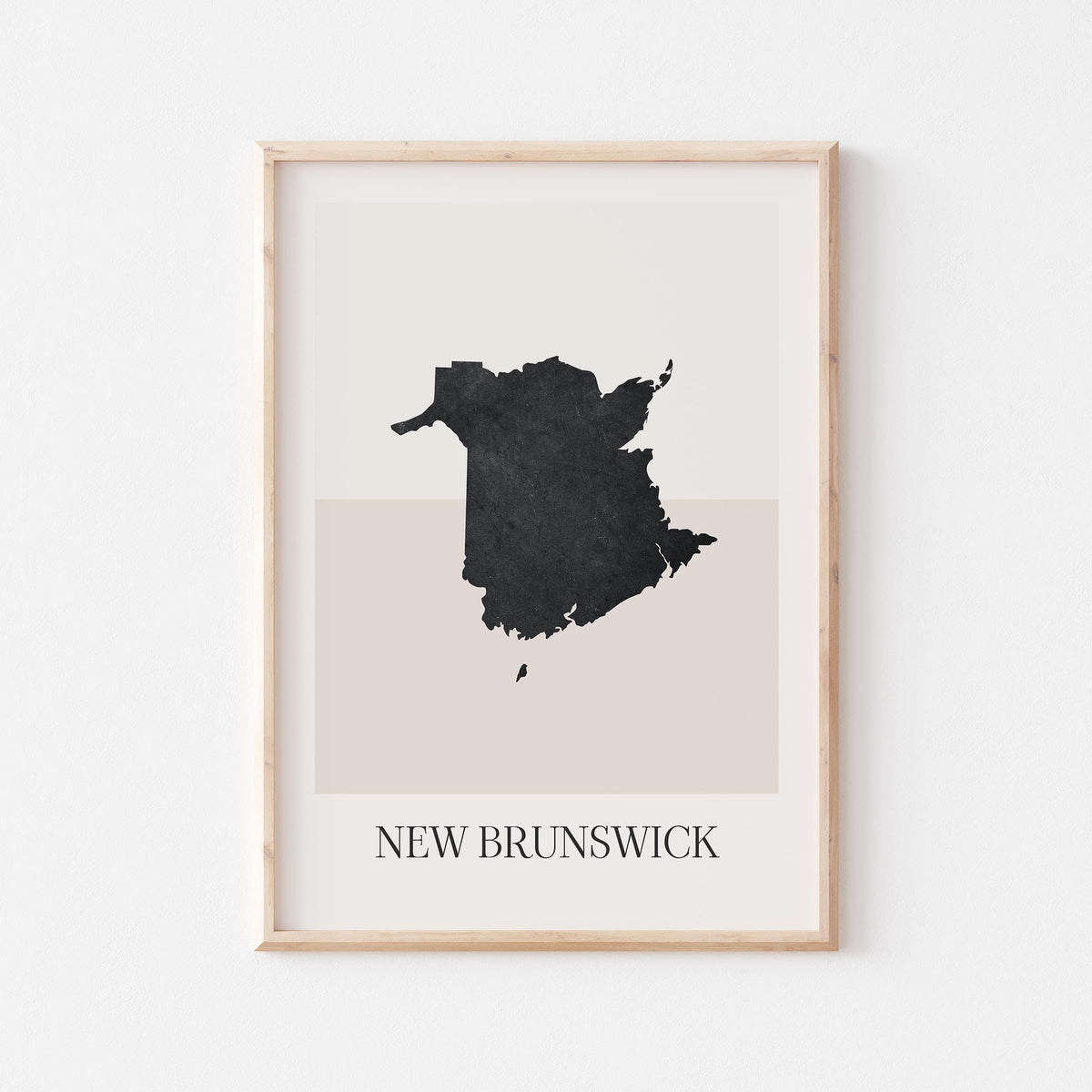 new brunswick canada map poster - minimalist boho wall art - digital download - image 1