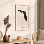 florida usa map poster - minimalist boho wall art - digital download - image 2