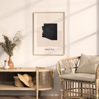arizona usa map poster - minimalist boho wall art - digital download - image 3