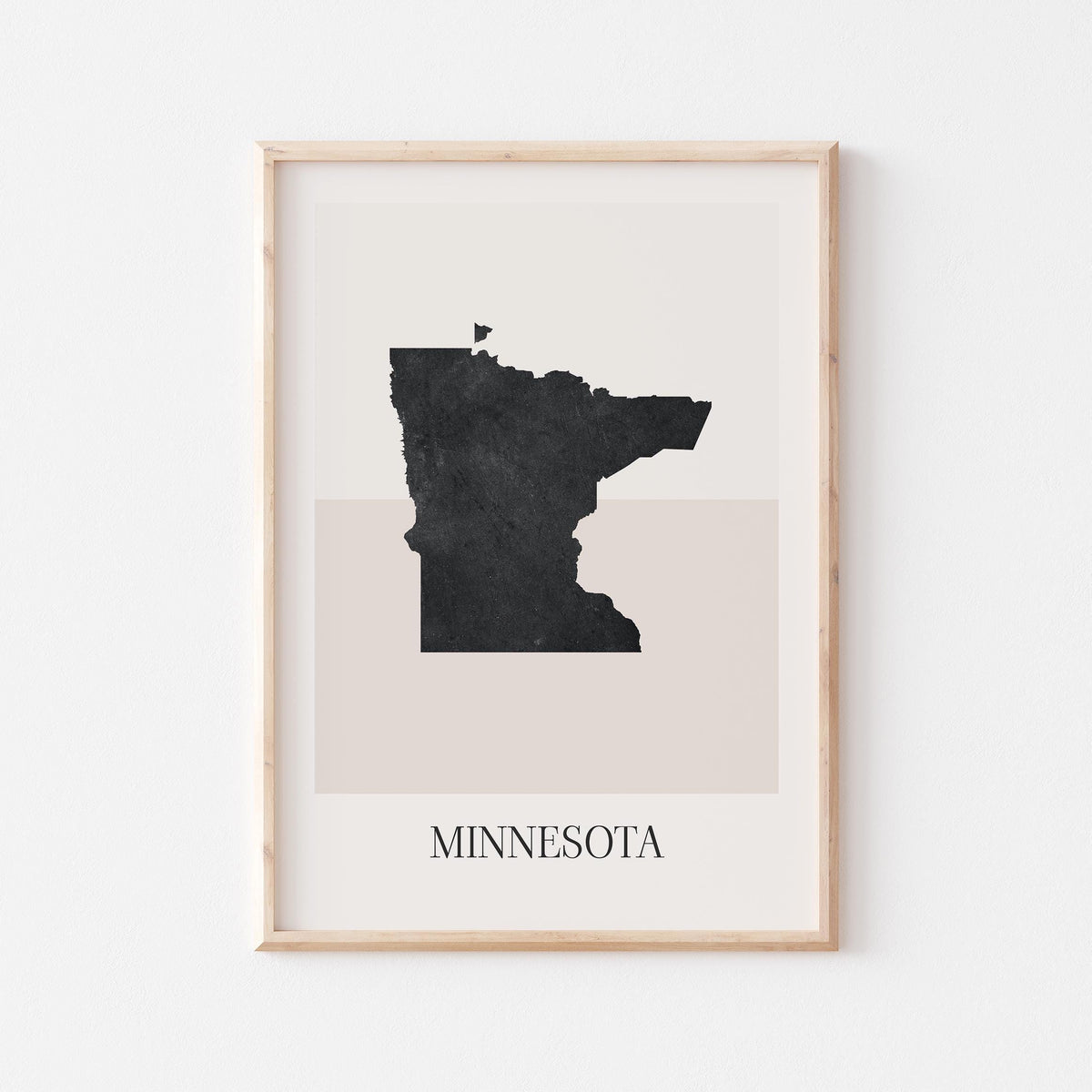 minnesota usa map poster - minimalist boho wall art - digital download - image 1
