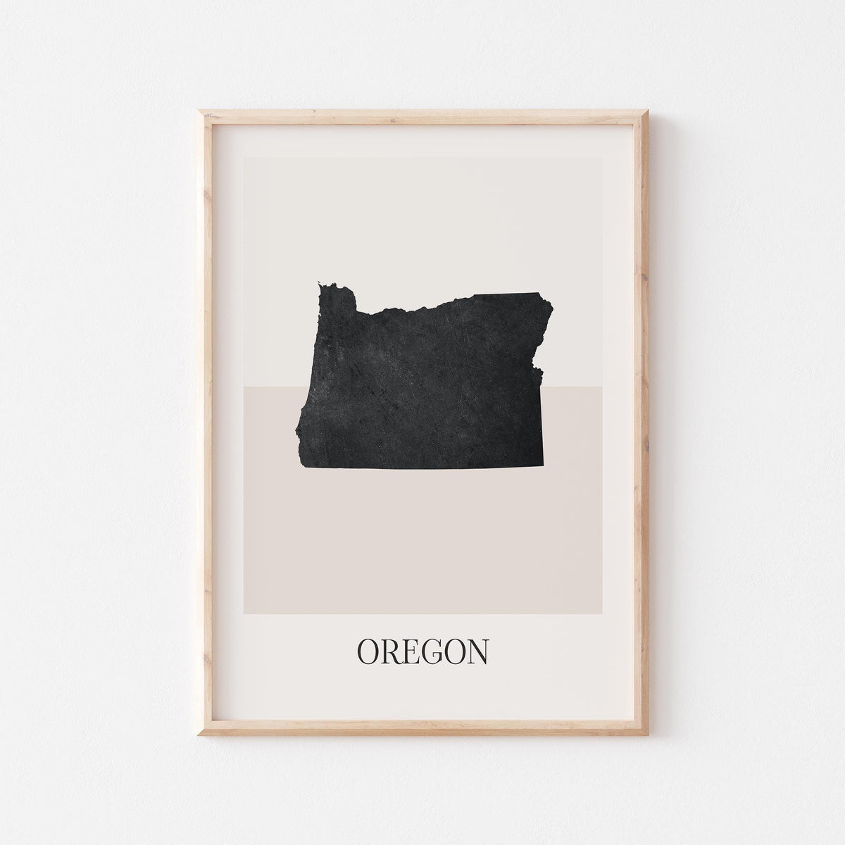 oregon usa map poster - minimalist boho wall art - digital download - image 1