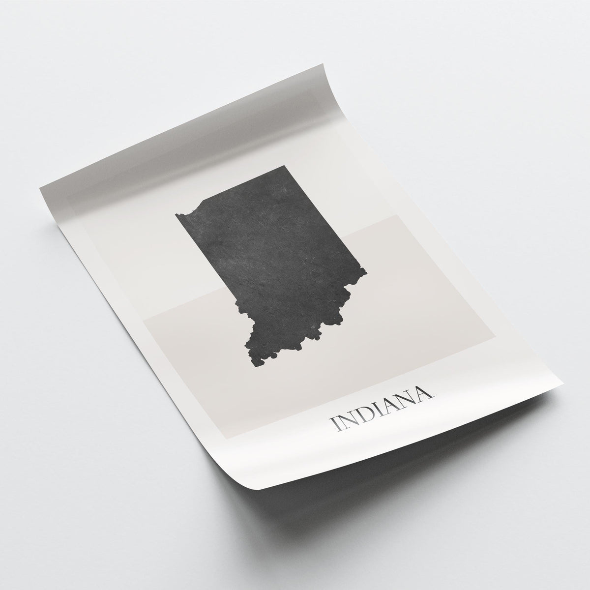 indiana usa map poster - minimalist boho wall art - digital download - image 4