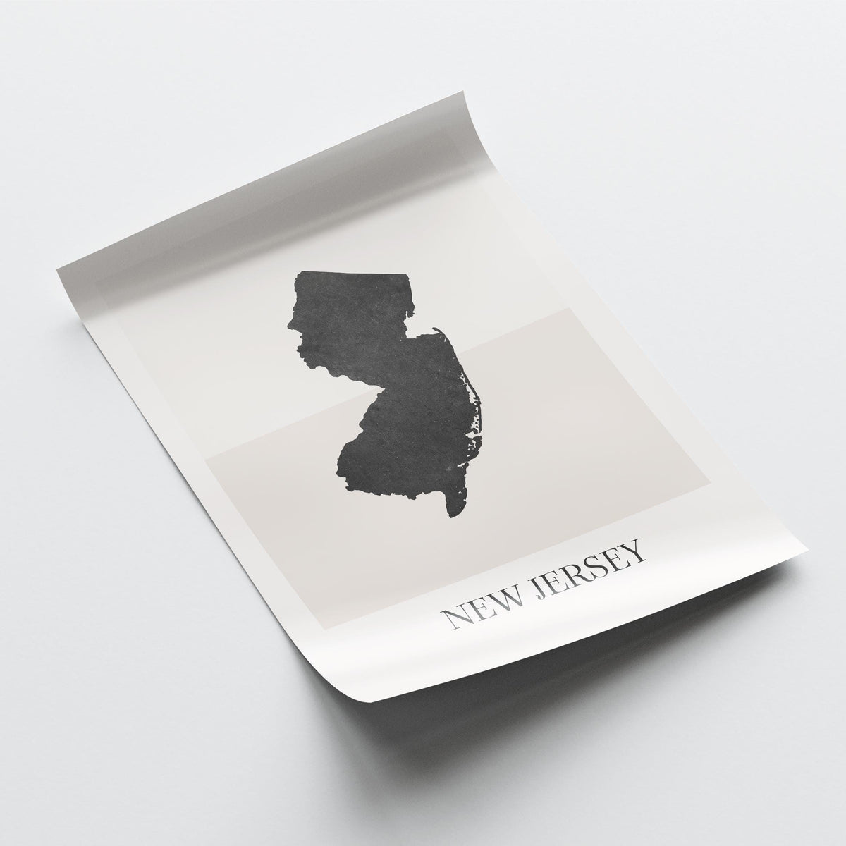 new jersey usa map poster - minimalist boho wall art - digital download - image 4