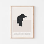 australian capital territory australia map poster - minimalist boho wall art - digital download - image 1