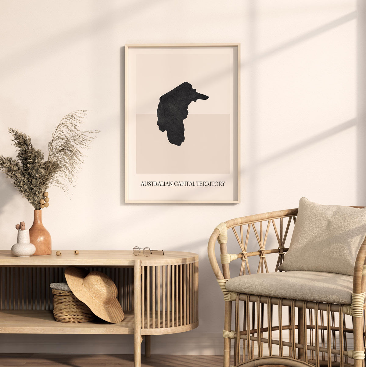 australian capital territory australia map poster - minimalist boho wall art - digital download - image 3