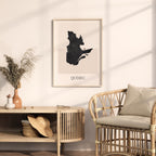 quebec canada map poster - minimalist boho wall art - digital download - image 3