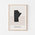 manitoba canada map poster - minimalist boho wall art - digital download - image 1