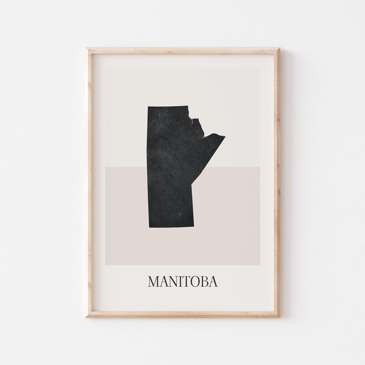 manitoba canada map poster - minimalist boho wall art - digital download - image 1