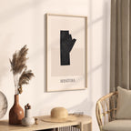 manitoba canada map poster - minimalist boho wall art - digital download - image 2