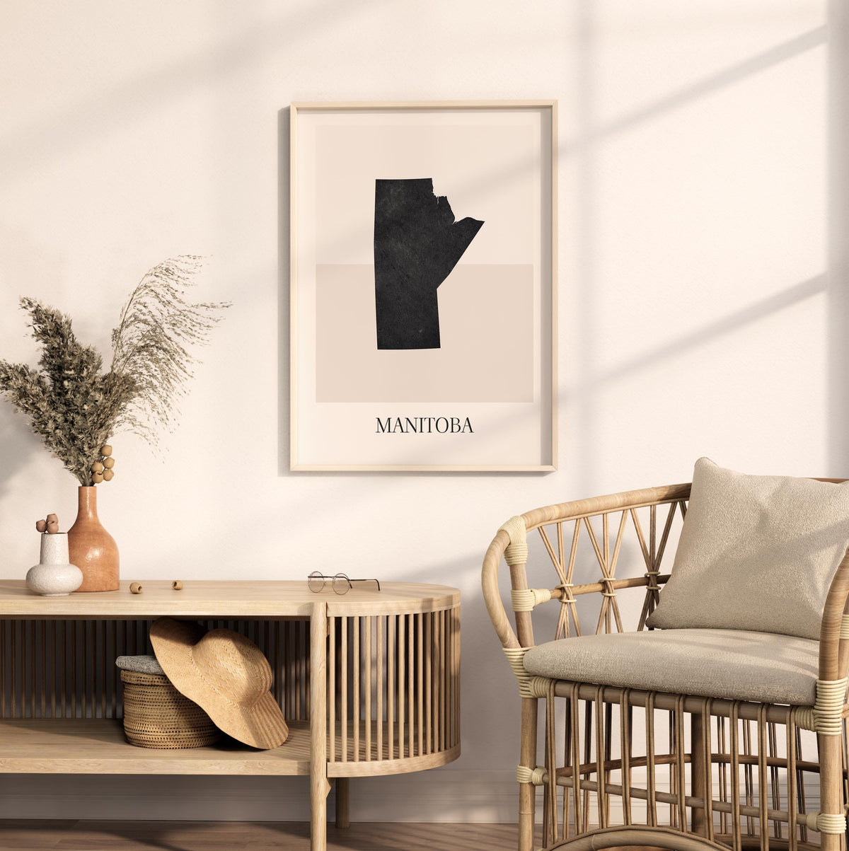 manitoba canada map poster - minimalist boho wall art - digital download - image 3