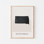 south dakota usa map poster - minimalist boho wall art - digital download - image 1