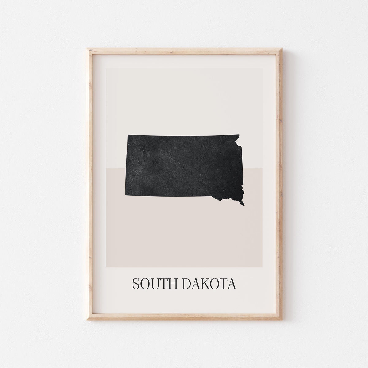 south dakota usa map poster - minimalist boho wall art - digital download - image 1