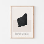 western australia australia map poster - minimalist boho wall art - digital download - image 1