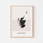 scotland united kingdom map poster - minimalist boho wall art - digital download - image 1