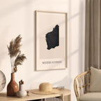 western australia australia map poster - minimalist boho wall art - digital download - image 2