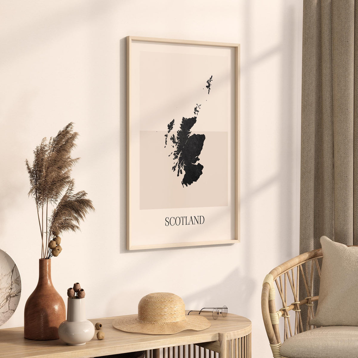 scotland united kingdom map poster - minimalist boho wall art - digital download - image 2