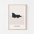 victoria australia map poster - minimalist boho wall art - digital download - image 1