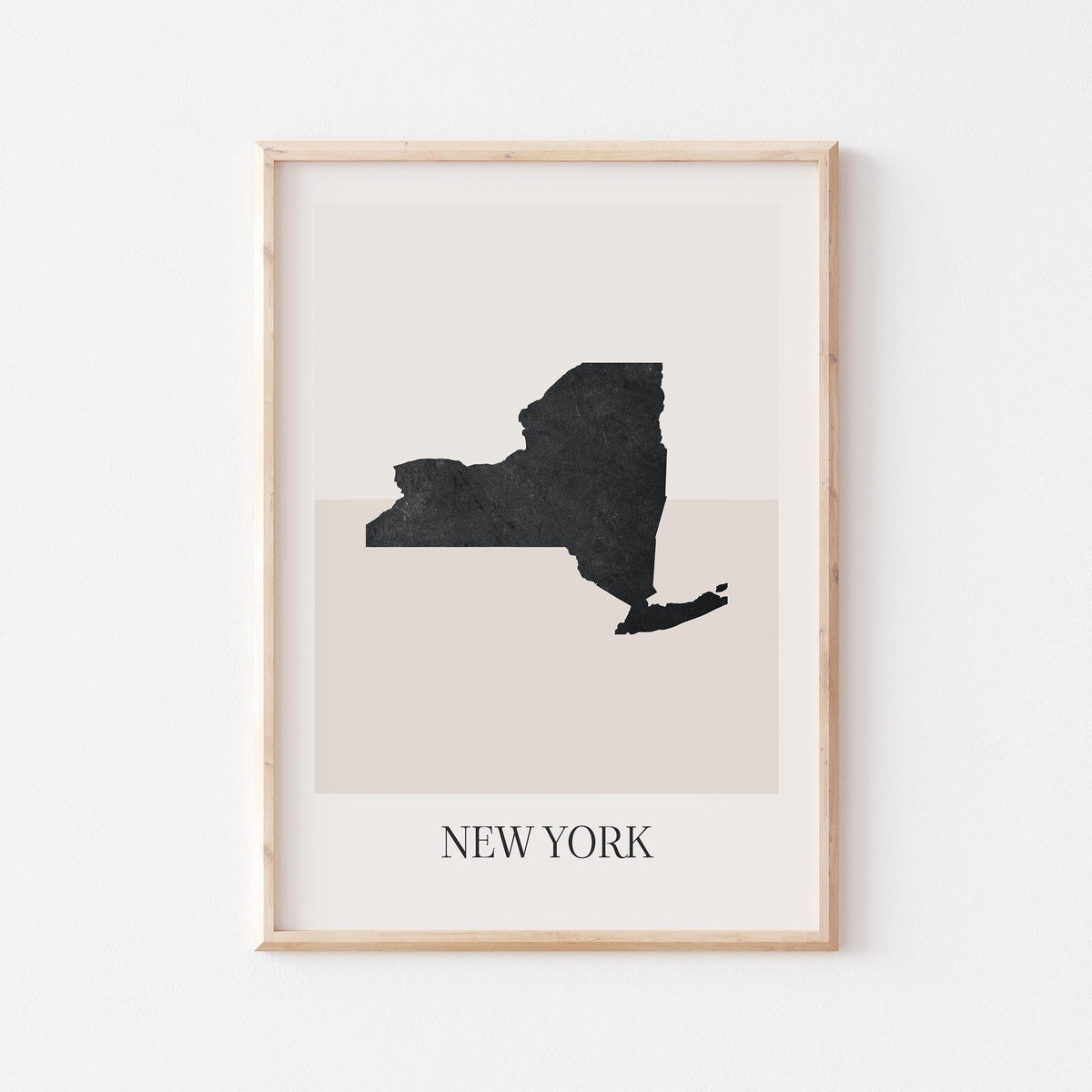 new york usa map poster - minimalist boho wall art - digital download - image 1