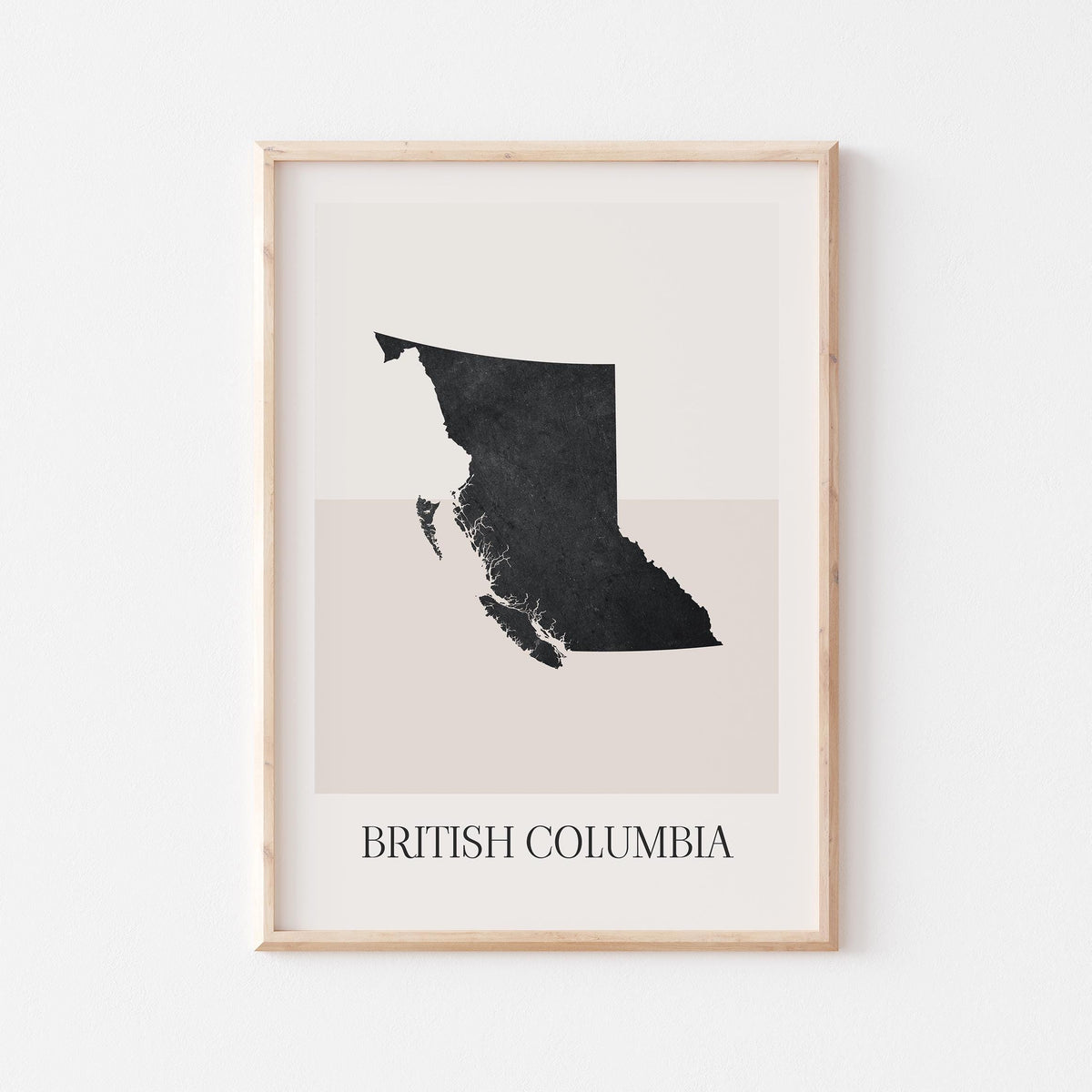 british columbia canada map poster - minimalist boho wall art - digital download - image 1