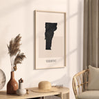 vermont usa map poster - minimalist boho wall art - digital download - image 2