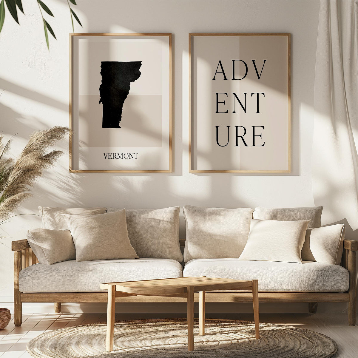 vermont usa map poster - minimalist boho wall art - digital download - image 5