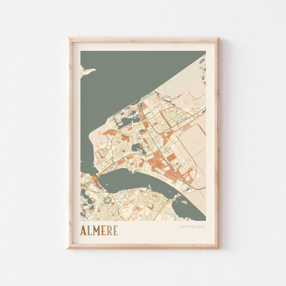 almere netherlands map poster - image 1