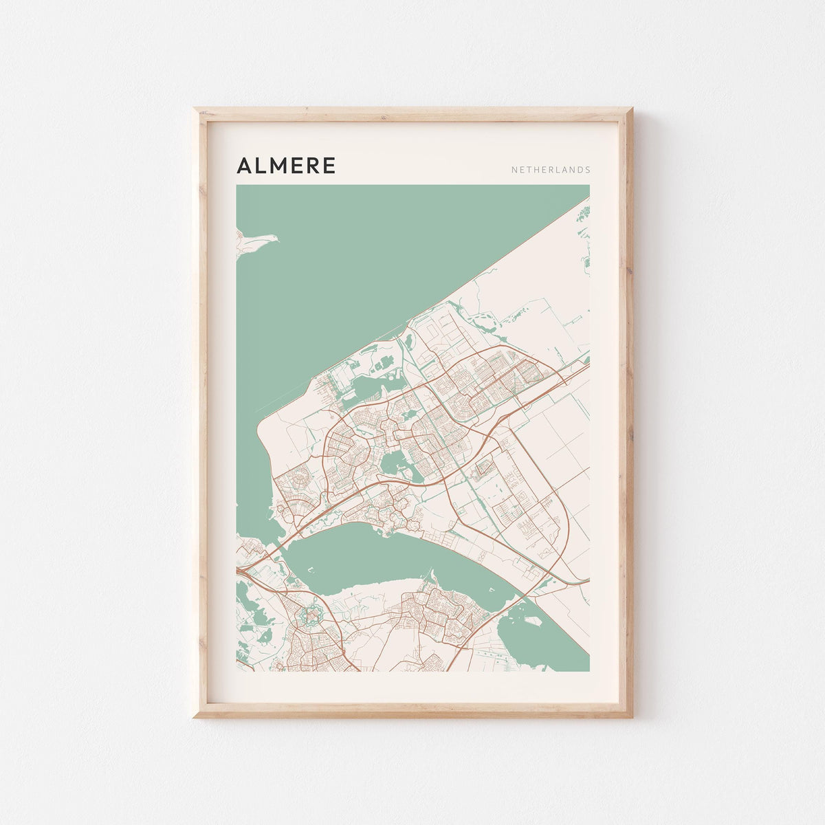 almere netherlands map poster - image 1