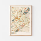 leiden netherlands map poster - image 1
