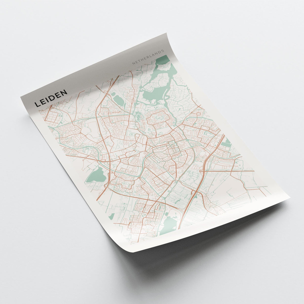 leiden netherlands map poster - image 4