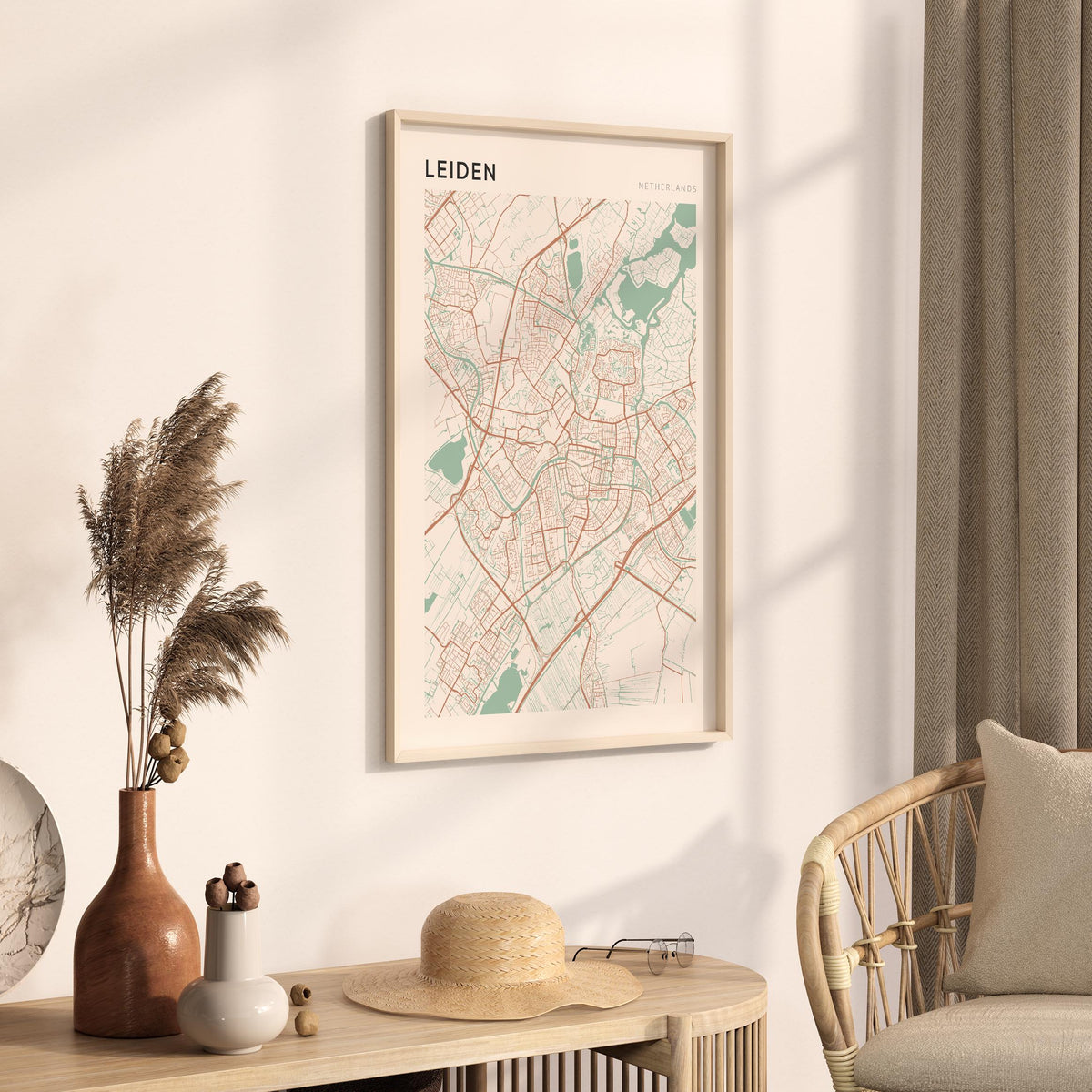 leiden netherlands map poster - image 2