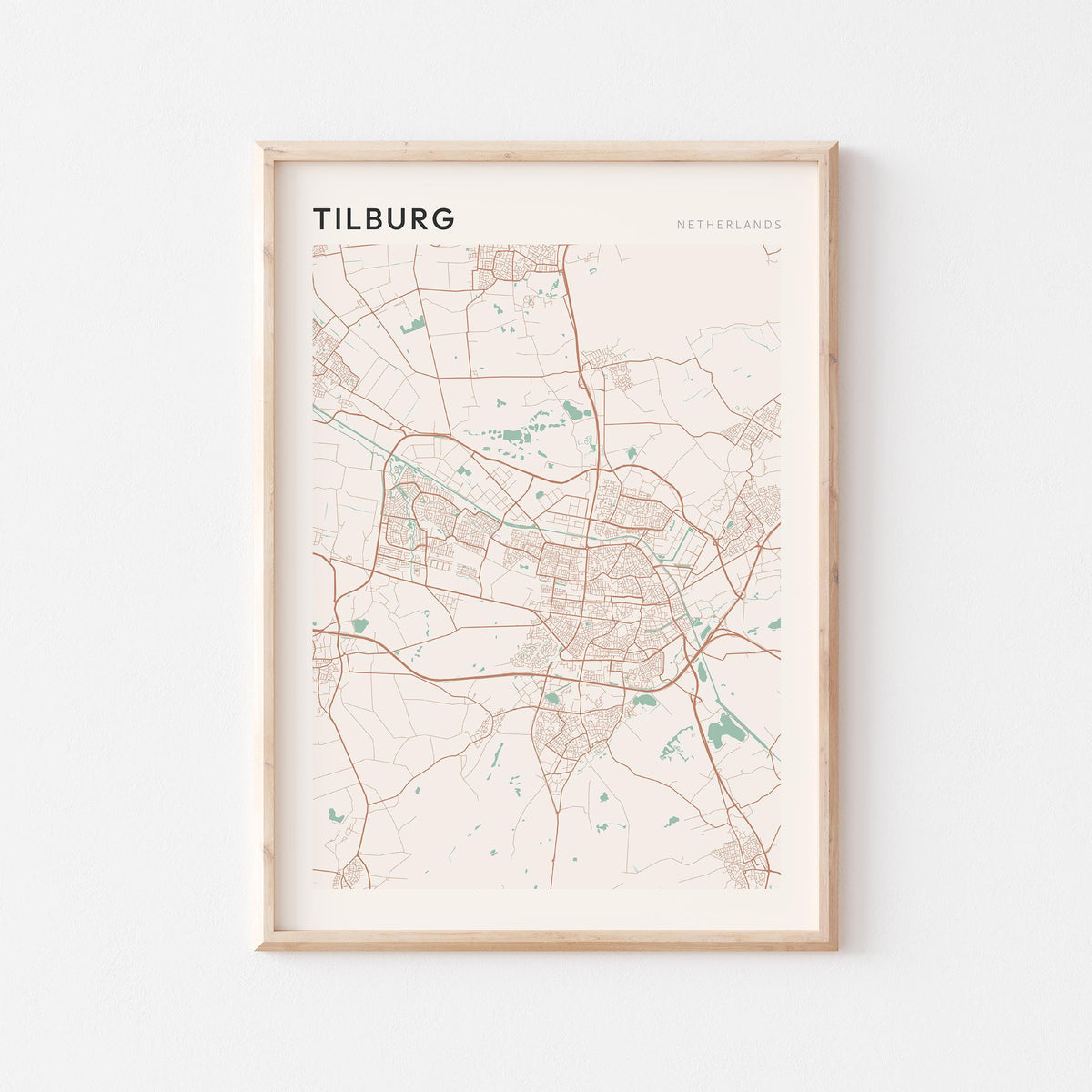 tilburg netherlands map poster - image 1