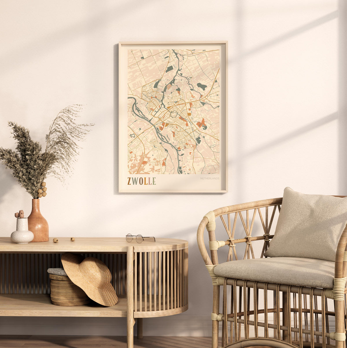 zwolle netherlands map poster - image 3