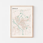 zwolle netherlands map poster - image 1