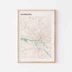 hamburg germany map poster - image 1