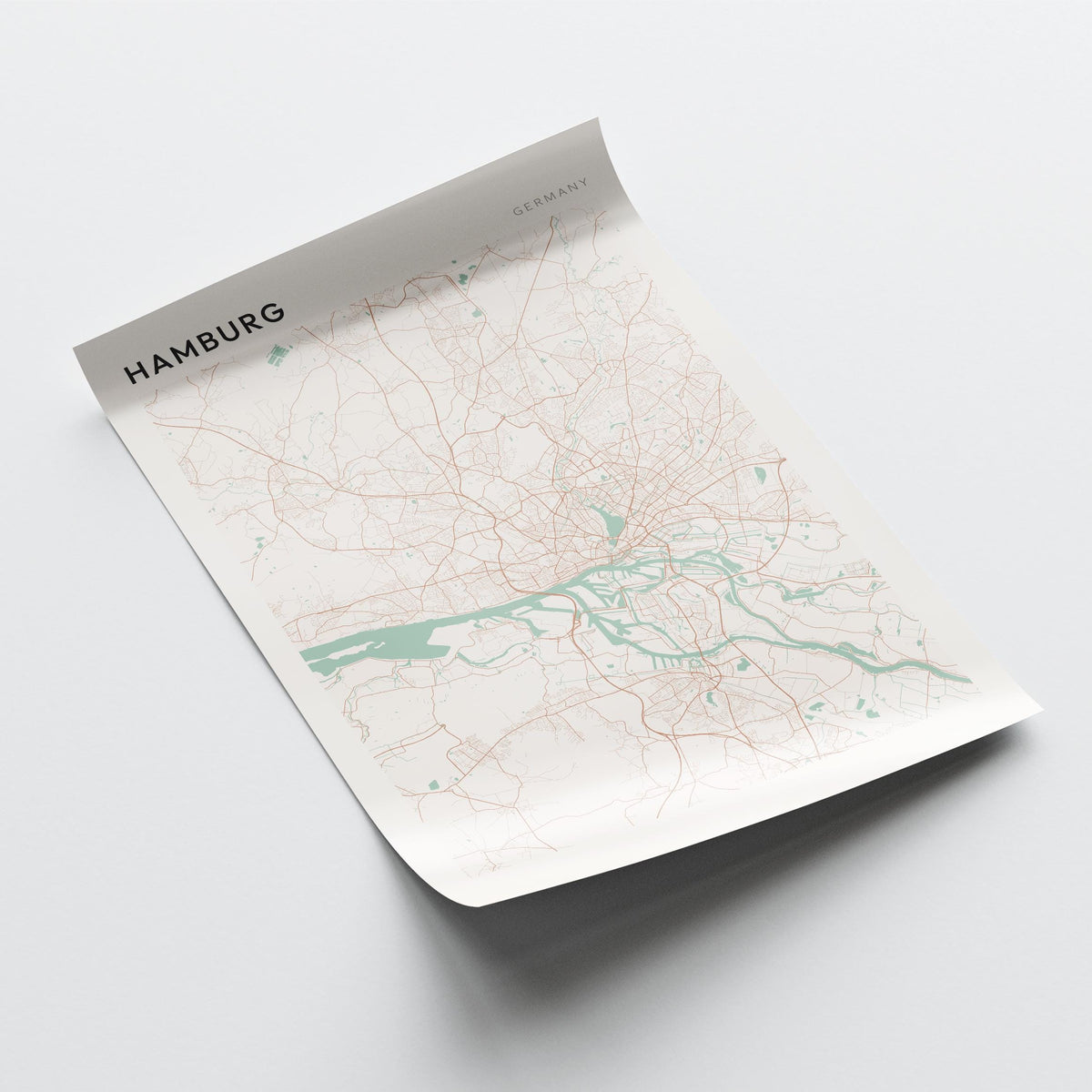 hamburg germany map poster - image 4
