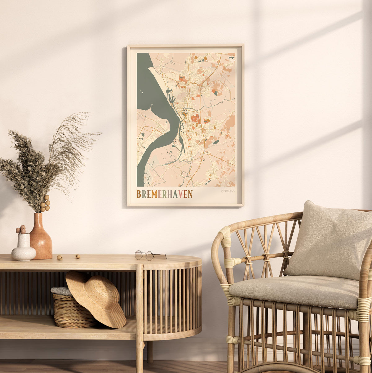 bremerhaven germany map poster - image 3