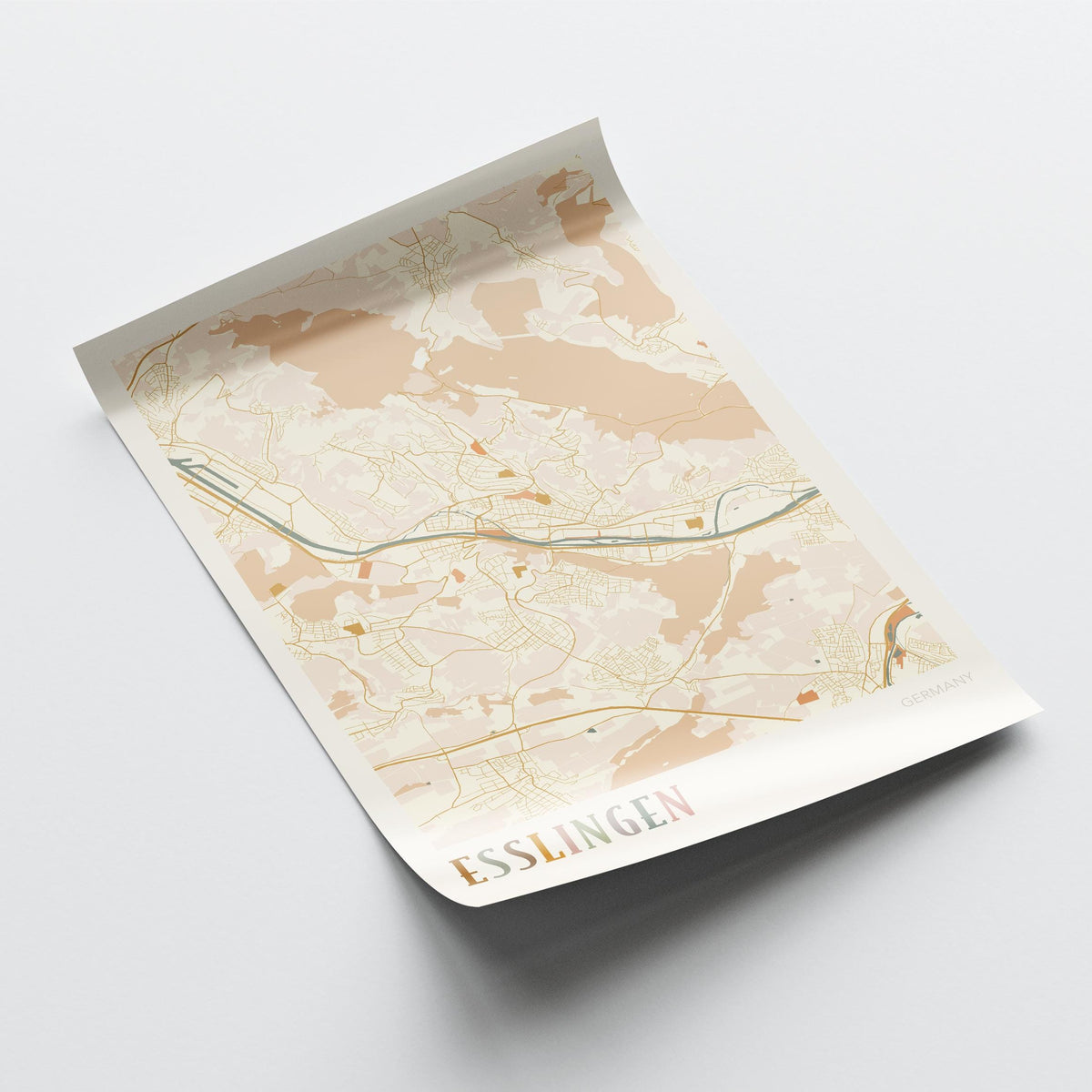 esslingen germany map poster - image 4