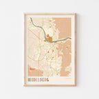 heidelberg germany map poster - image 1