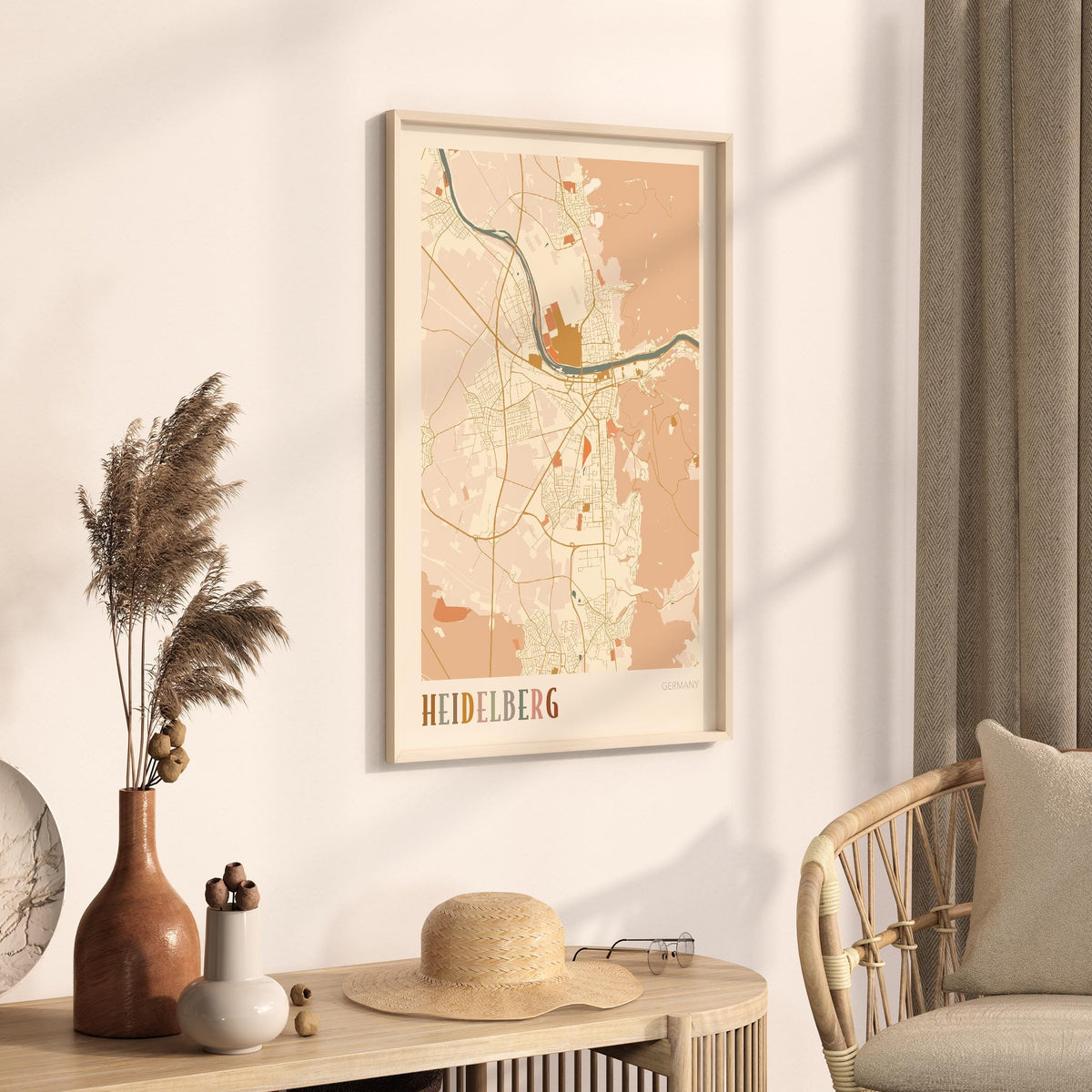 heidelberg germany map poster - image 2