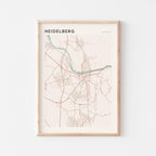 heidelberg germany map poster - image 1