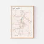 heilbronn germany map poster - image 1