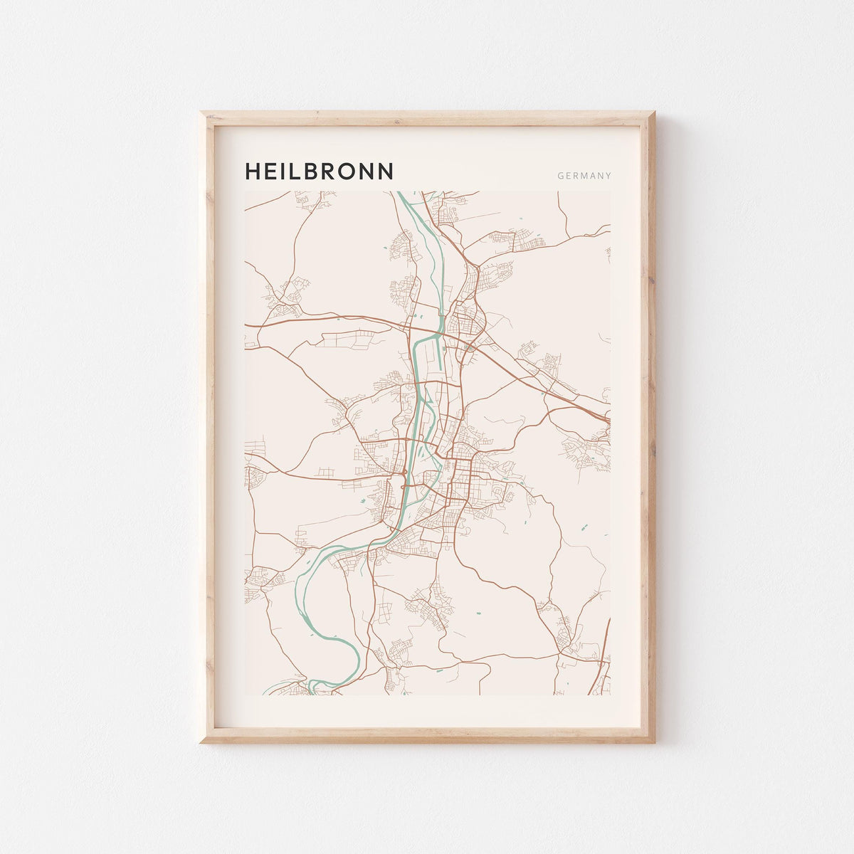 heilbronn germany map poster - image 1