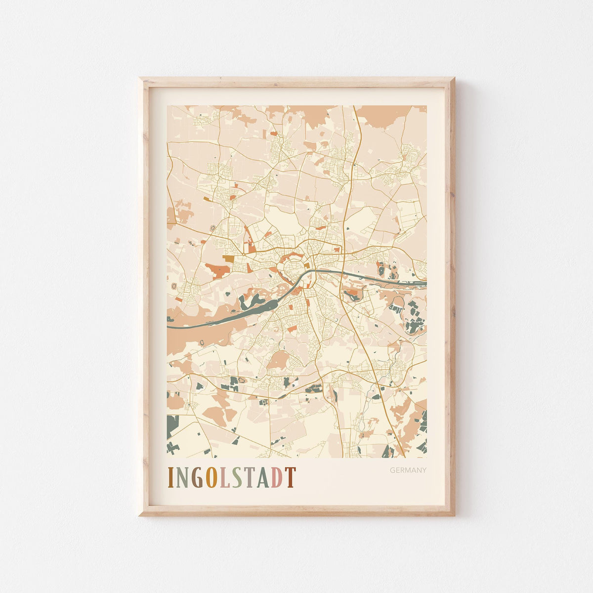 ingolstadt germany map poster - image 1