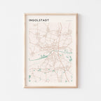 ingolstadt germany map poster - image 1