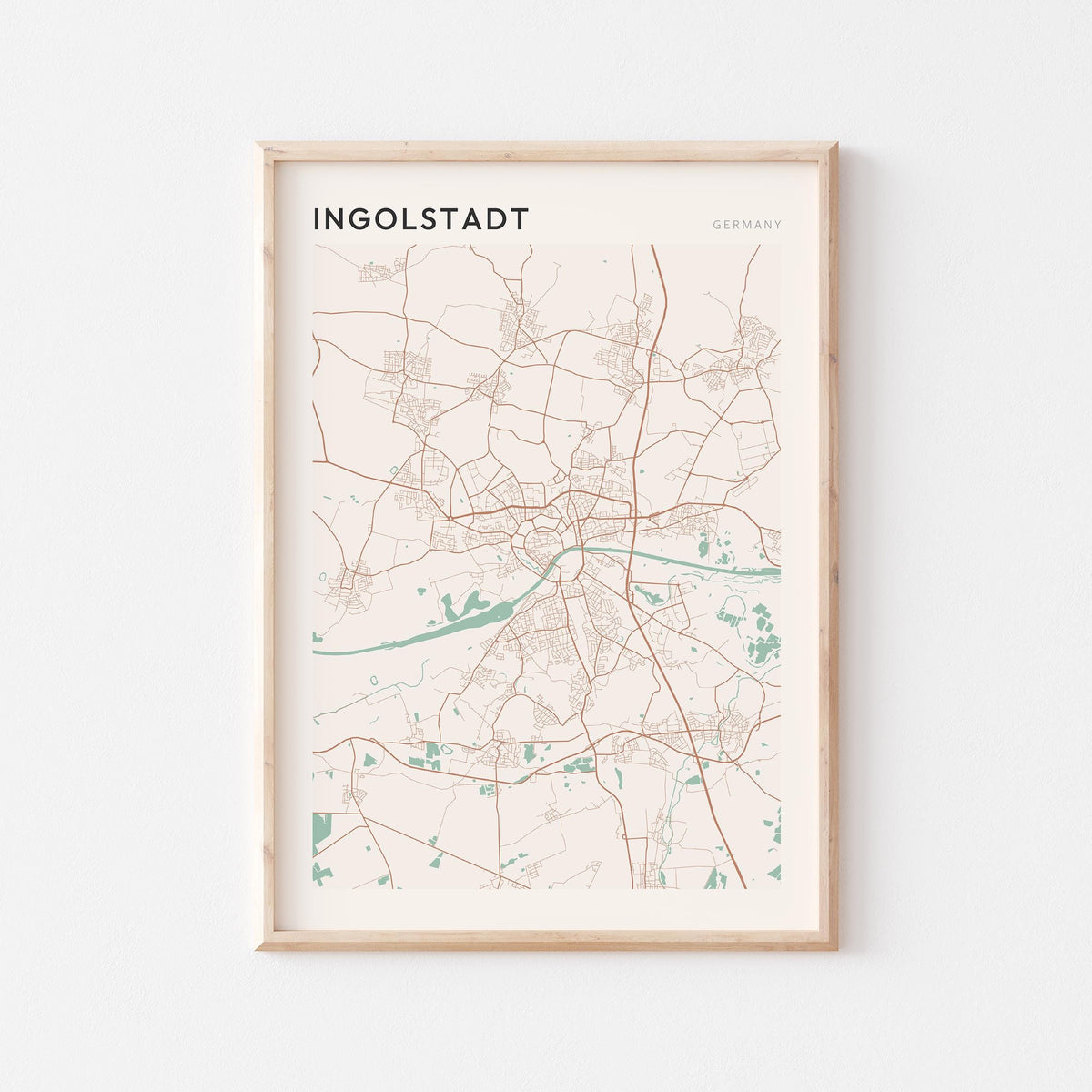 ingolstadt germany map poster - image 1