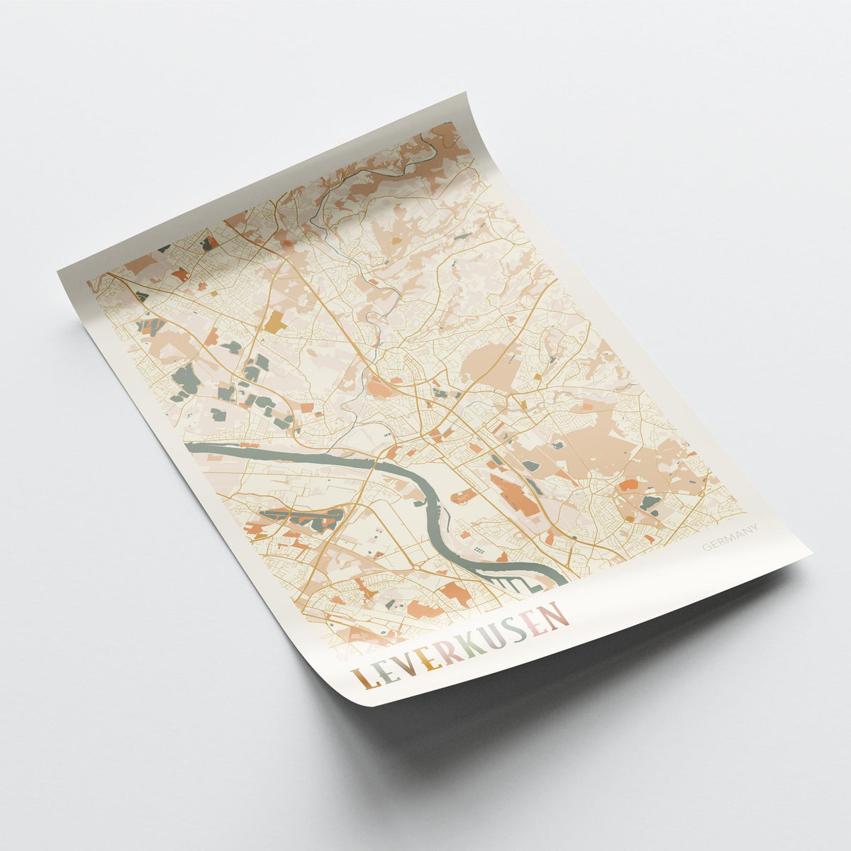 leverkusen germany map poster - image 4