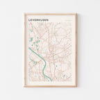leverkusen germany map poster - image 1
