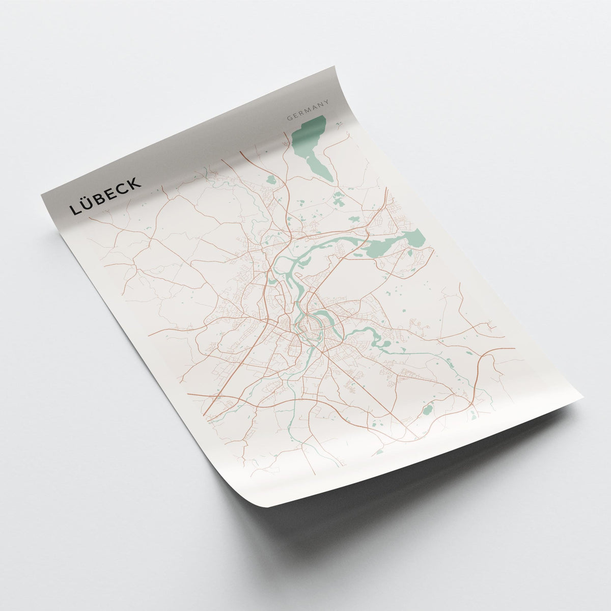 lubeck germany map poster - image 4
