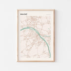 mainz germany map poster - image 1